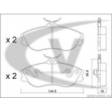 V10-8349 VEMO/VAICO Комплект тормозных колодок, дисковый тормоз