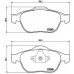 P 68 032 BREMBO Комплект тормозных колодок, дисковый тормоз