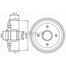 0 986 477 153 BOSCH Тормозной барабан