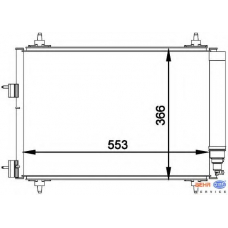 8FC 351 300-671 HELLA Конденсатор, кондиционер