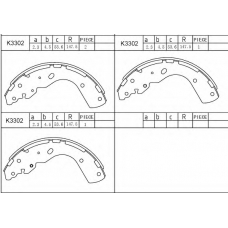 K3302 ASIMCO Комплект тормозных колодок