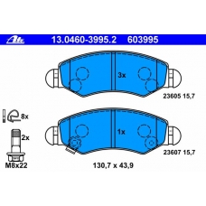 13.0460-3995.2 ATE Комплект тормозных колодок, дисковый тормоз
