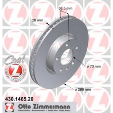 430.1465.20 ZIMMERMANN Тормозной диск