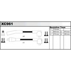 XC961 QUINTON HAZELL Комплект проводов зажигания