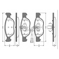 0 986 TB2 729 BOSCH Комплект тормозных колодок, дисковый тормоз