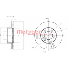 6110287 METZGER Тормозной диск