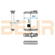 9101265 BEHR Heater core