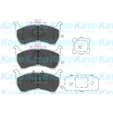 KBP-4519 KAVO PARTS Комплект тормозных колодок, дисковый тормоз