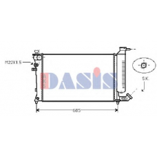 060420N AKS DASIS Радиатор, охлаждение двигателя