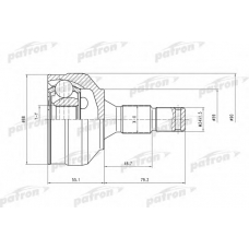 PCV1455 PATRON Шарнирный комплект, приводной вал