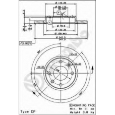 BS 7560 BRECO Тормозной диск