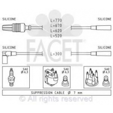 4.8780 FACET Комплект проводов зажигания
