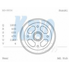 BD-8856 KAVO PARTS Тормозной барабан