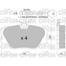 822-061-0K CIFAM Комплект тормозных колодок, дисковый тормоз