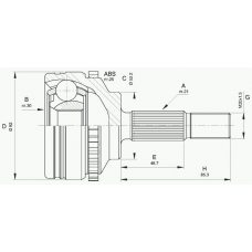 CVJ5365.10 OPEN PARTS Шарнирный комплект, приводной вал