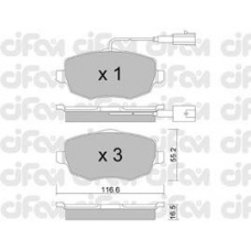 822-528-1 CIFAM Комплект тормозных колодок, дисковый тормоз