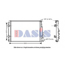 180047N AKS DASIS Радиатор, охлаждение двигателя