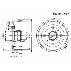 800850 Vema Тормозной барабан