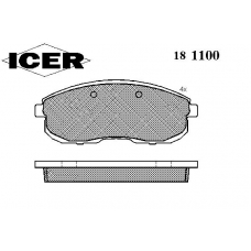 181100 ICER Комплект тормозных колодок, дисковый тормоз