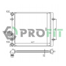 PR 9523A1 PROFIT Радиатор, охлаждение двигателя