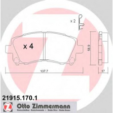 21915.170.1 ZIMMERMANN Комплект тормозных колодок, дисковый тормоз