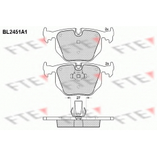 BL2451A1 FTE Комплект тормозных колодок, дисковый тормоз