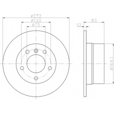 8DD 355 104-811 HELLA PAGID Тормозной диск