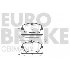 5502223345 EUROBRAKE Комплект тормозных колодок, дисковый тормоз