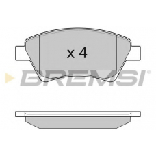 BP3072 BREMSI Комплект тормозных колодок, дисковый тормоз