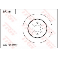 DF7384 TRW Тормозной диск
