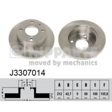 J3307014 NIPPARTS Тормозной диск