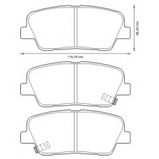 572639B BENDIX Комплект тормозных колодок, дисковый тормоз