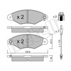 22-0253-1 METELLI Комплект тормозных колодок, дисковый тормоз