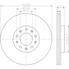 8DD 355 116-701 HELLA Тормозной диск