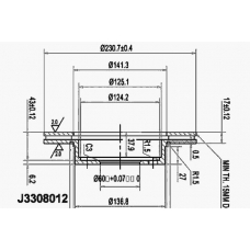 J3308012 NIPPARTS Тормозной диск