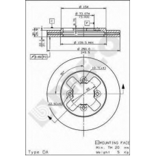 BS 8107 BRECO Тормозной диск