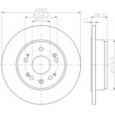 8DD 355 112-451 HELLA Тормозной диск