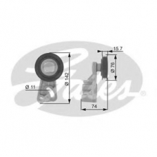 T36072 GATES Натяжной ролик, поликлиновой  ремень
