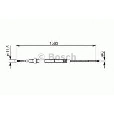 1 987 477 891 BOSCH Трос, стояночная тормозная система