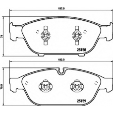 8DB 355 016-031 HELLA Комплект тормозных колодок, дисковый тормоз