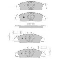 FBP-1757 FREMAX Комплект тормозных колодок, дисковый тормоз