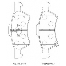 KD6747 ASIMCO Комплект тормозных колодок, дисковый тормоз