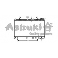 Y550-32 ASHUKI Радиатор, охлаждение двигателя