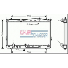 5704101 KUHLER SCHNEIDER Радиатор, охлаждение двигател