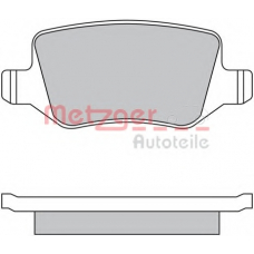 1170028 METZGER Комплект тормозных колодок, дисковый тормоз