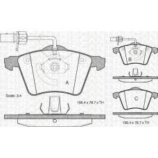 8110 29026 TRIDON Brake pads - front