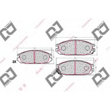 BP1498 DJ PARTS Комплект тормозных колодок, дисковый тормоз