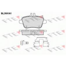 BL2691A1 FTE Комплект тормозных колодок, дисковый тормоз