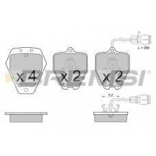 BP3118 BREMSI Комплект тормозных колодок, дисковый тормоз