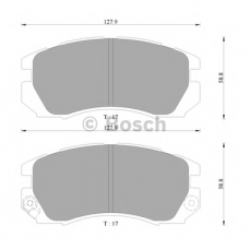 0 986 AB9 235 BOSCH Комплект тормозных колодок, дисковый тормоз